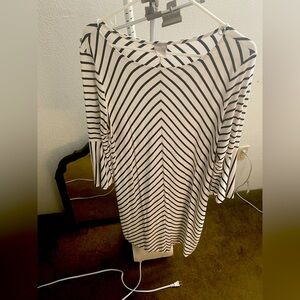 Chico's Black and White Dolman Sleeve Sheath Dress